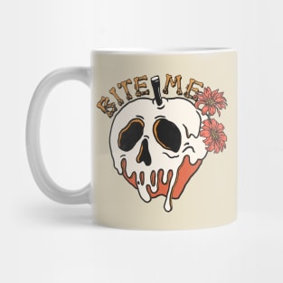 Bite Me Floral Skull Mug